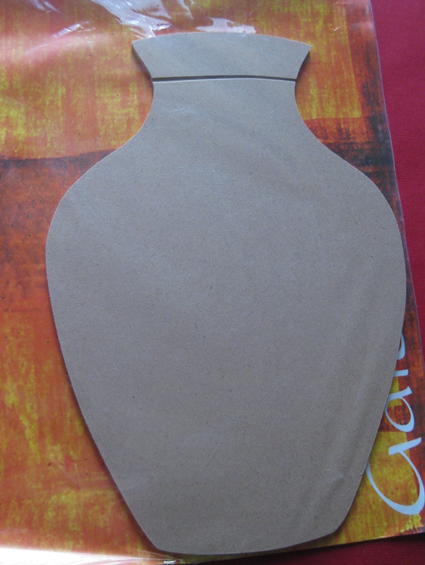 076810000 Holz Dekor Vase 28,5x19,5cm