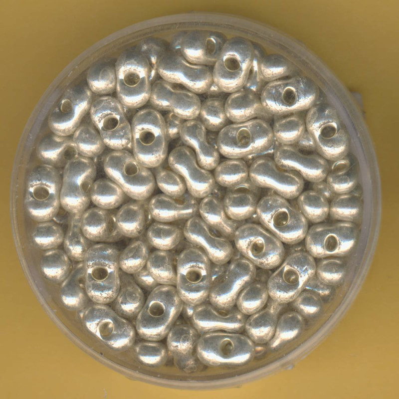 9644-994 Farfalle Perlen 6,5x3,2mm silberfarben 17g