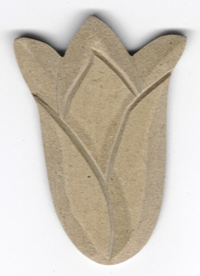 078680020 Holz Dekor Tulpenknospe offen 9,8x6,6cm