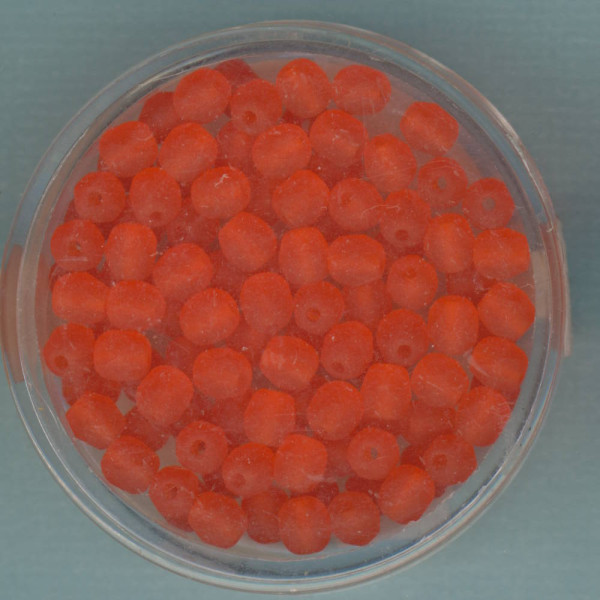 0730-04375 Glasschliffperlen 4mm matt orange 100 Stück