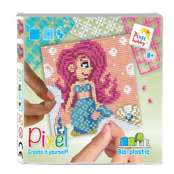 44047 Pixelhobby Set 4 kleine Basisplatten Meerjungfrau