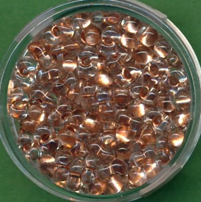 9644114 Farfalle Perlen 6,5x3,2mm kristall kupfer 17g