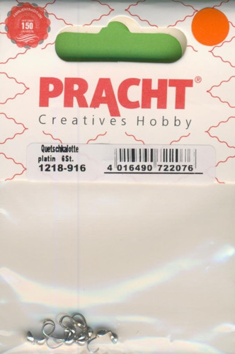 1218-916 Quetschkalotten 3mm platin 6 Stück