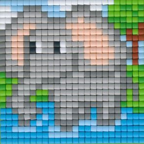 Pixelhobby Set kleine Basisplatte Elefant