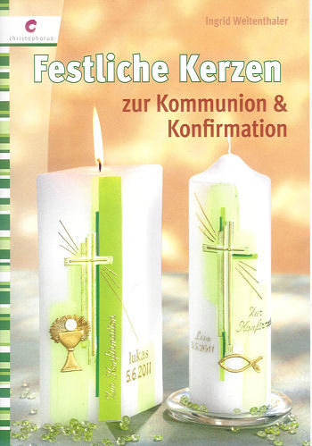 cv3212 Buch Festliche Kerzen zur Kommunion und Konfirmation