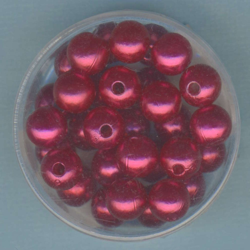 pl61013 Wachsperlen 8mm rot 32 Stück in Dose