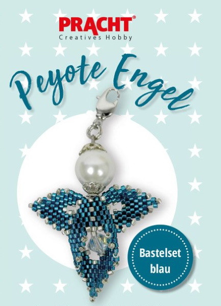 013805175 Bastelset Peyote Engel blau silberfarben 5cm
