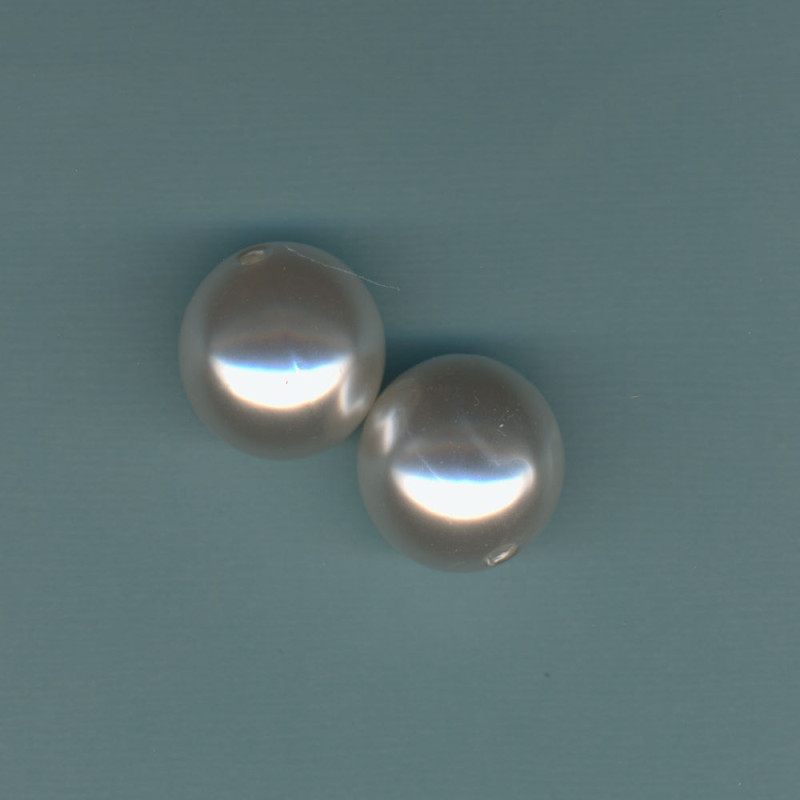 1032401 Wachsperlen 25mm weiß 2 Stück