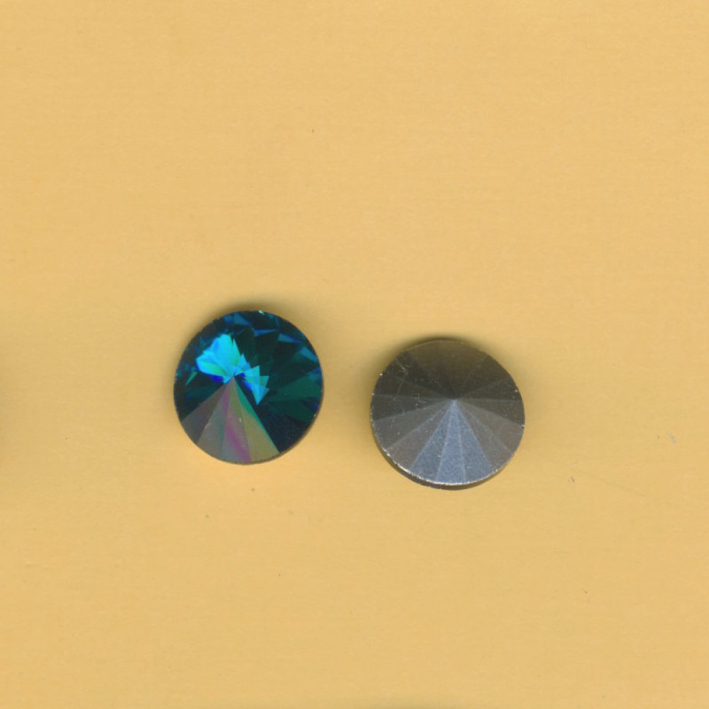t0861414 Simili Rivoli Glasstein 14mm capriblau