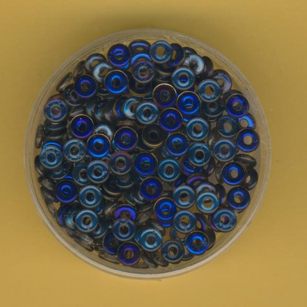5022201 Glasperlen O-Beads 1x4mm kristall azurblau 5g