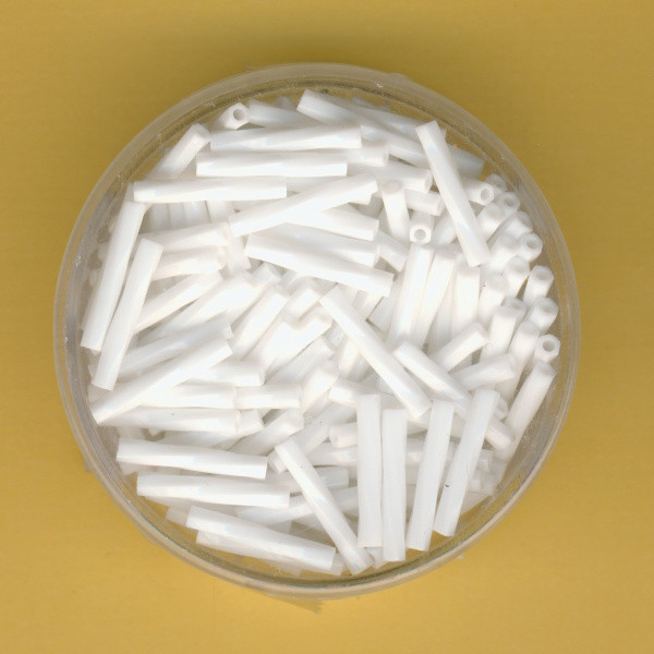 700402 Miyuki Stifte 12mm weiß gedreht 10g