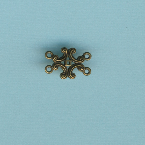 2143546 Armband Zwischenstück Ornament 16x11mm altgold