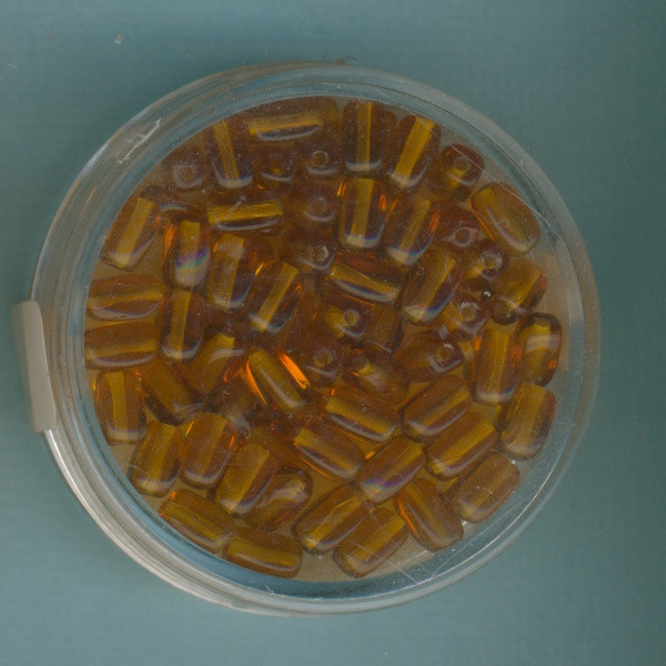 4846-06204 Glasperlen Oliven 6x4mm topas 70 Stück