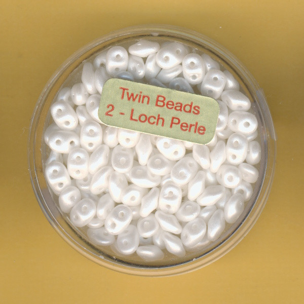 9673-05904 Super Duo Beads 2,5x5mm weiß 8g