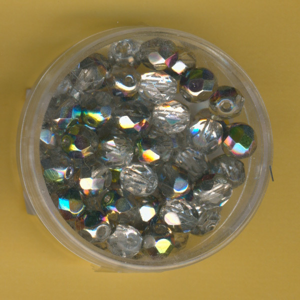 6028101 Glasschliffperlen 6mm kristall vitrail 50 Stück