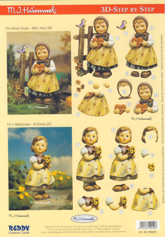 949020 3D Motivbogen A4 Hummel Ein süsser Gruss