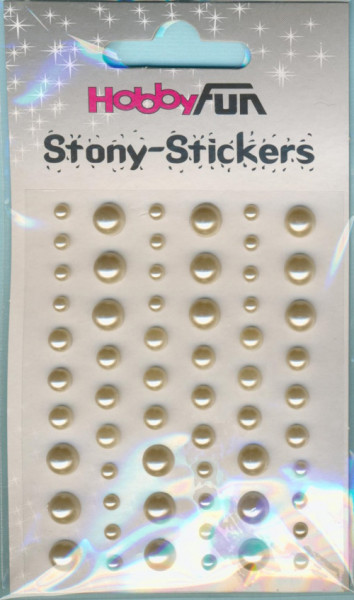3451762 Stony Stickers Wachs Halbperlen champagner 60 Stück