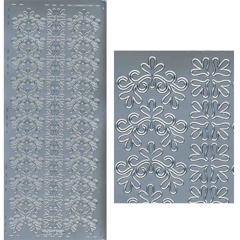 pu269s Sticker Ornamente 2 silber