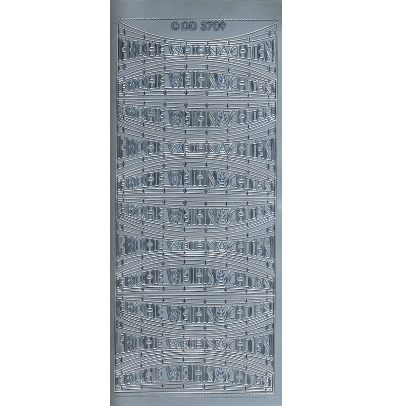 cl3709s Sticker Frohe Weihnachten 9 silber