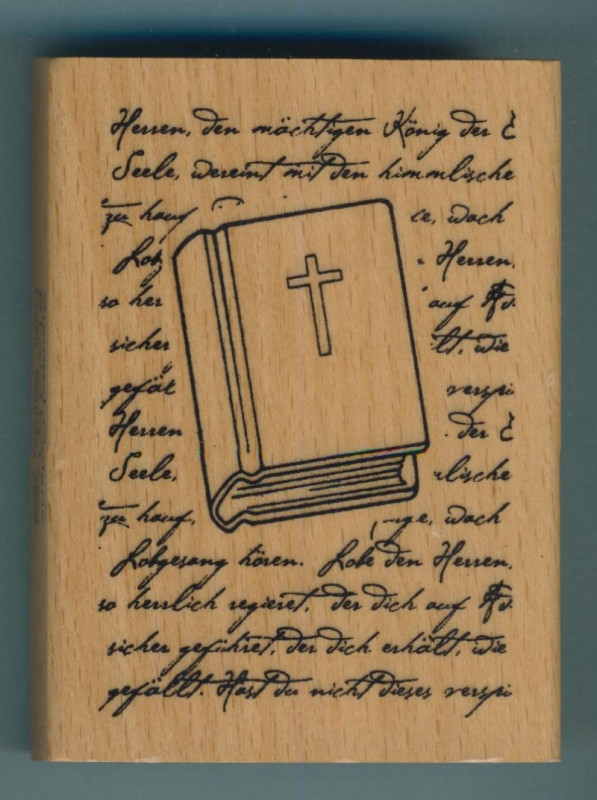 4510170 Stempel Bibel mit Schrift 60x80mm