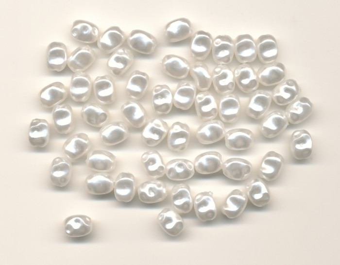 898001 Nuggets weiß 7x5mm