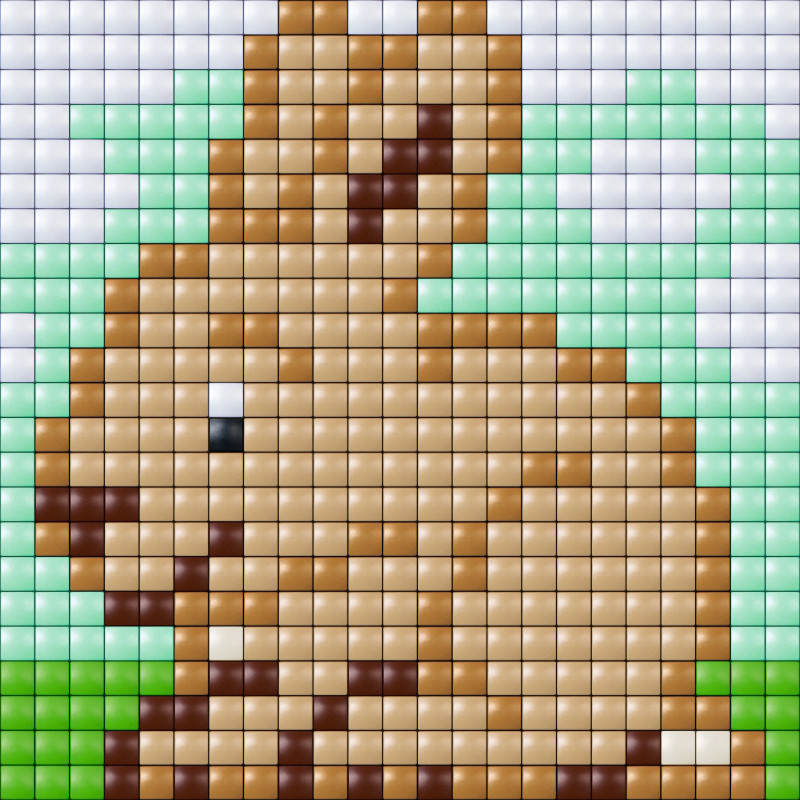 px41075 Pixelhobby XL Set viereckige Platte Hase