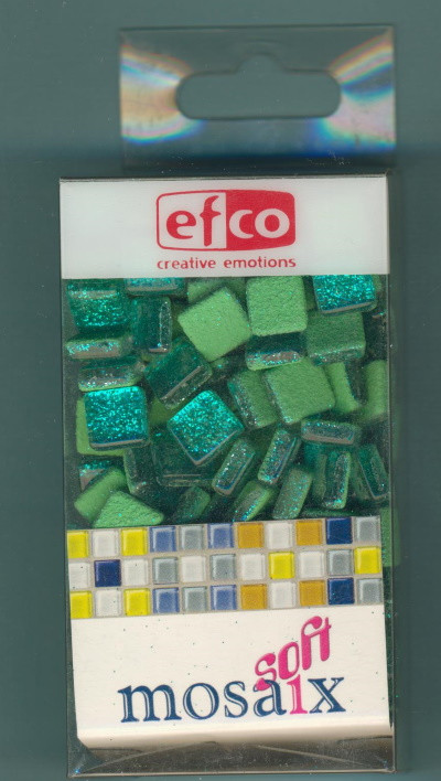 2293757 Mosaix Soft Glassteine 10x10mm metallic türkis 225g