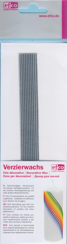 3524002 Wachsstreifen rund 200 x 2mm silber 10 Stück