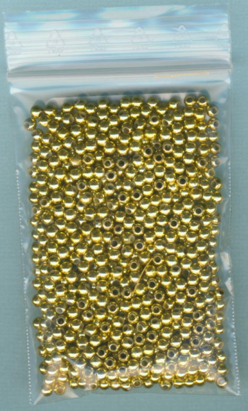2000233 Wachsperlen 3mm gold metallic Großpackung 10g