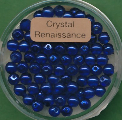 078004174 Crystal Renaissance Perlen 4mm dunkelblau 75 Stück