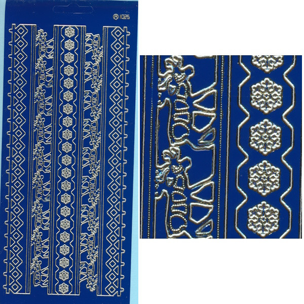 cl156b Sticker Linien Nordic blau gold