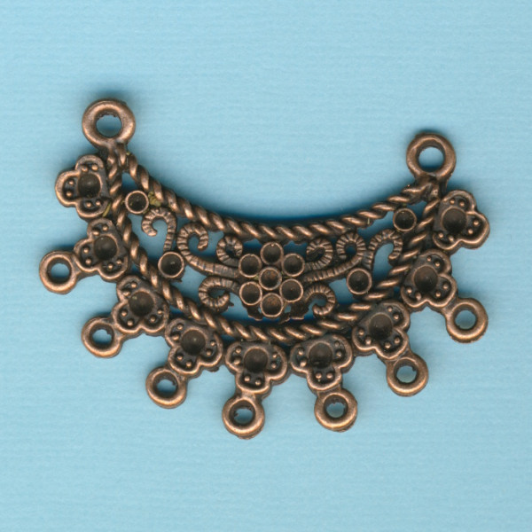 491705981 Metall Anhänger Ornament Blume altkupfer 5cm