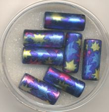 4845154 Glaswalze 6x15mm dunkelblau bunt