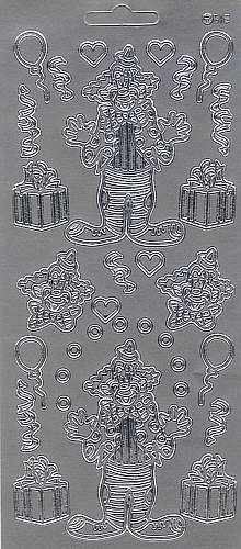 12881s Sticker Clown silber