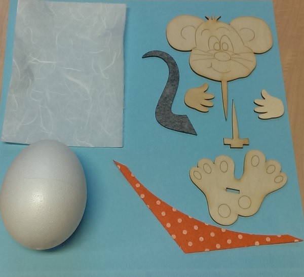 Bastelset Maus Mimi mit dickem Bauch 20cm