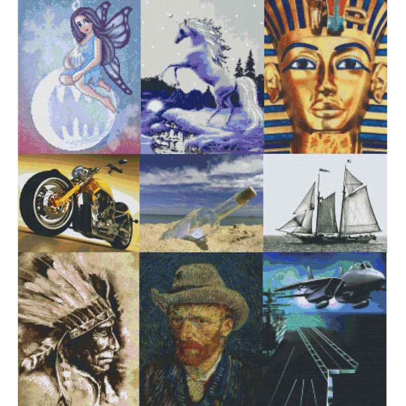 Pixelhobby Klassik Sets mit 9 Basisplatten