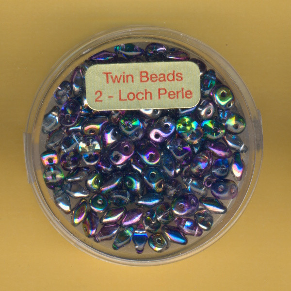 9673-05884 Super Duo Beads 2,5x5mm kristall blau lila 8g