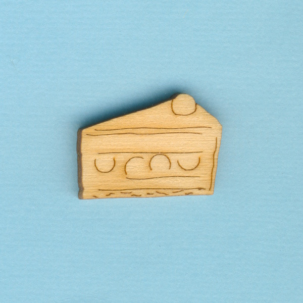 top5702 Holz Deko Tortenstück 2cm