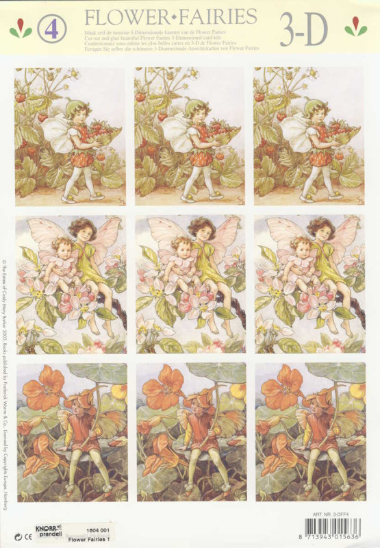 1604001 3D Motivbogen A4 Flower Fairies 1
