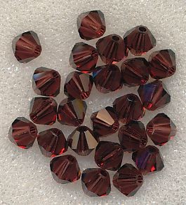 530104804 Swarovski Glasschliffperlen 4mm burgund 25 Stück