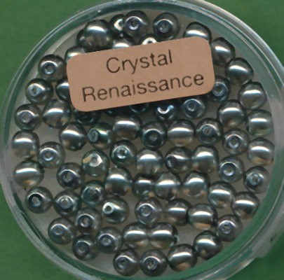 078004464 Crystal Renaissance Perlen 4mm grau 75 Stück