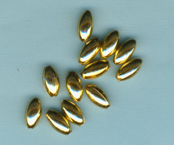 871395 Wachsperlen Oliven 13x10mm gold 10 Stück