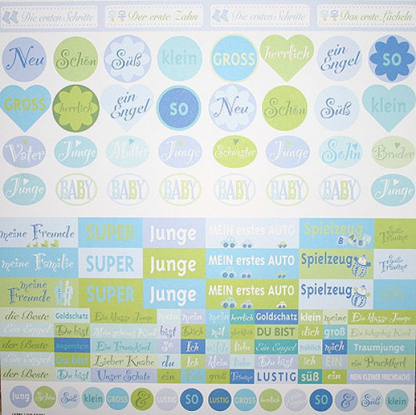 78651356 Scrapbook Papier Baby Junge 30,5x30,5cm