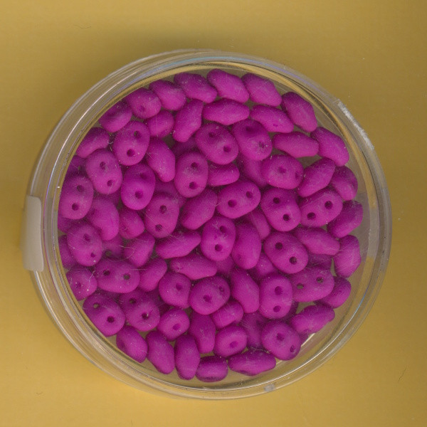 9673-05534 Super Duo Beads 2,5x5mm fuchsia matt 8g