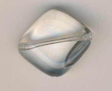Glasperle Raute 23x20mm kristall-hellblau
