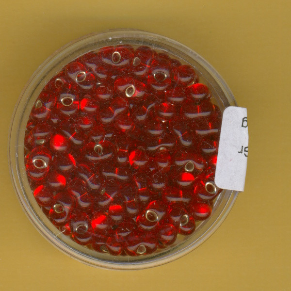 06913252 Farfalle Perlen 6,5x3,2mm rot Silbereinzug 17g