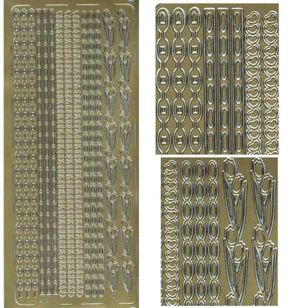 pu134g Sticker Linien 24 gold