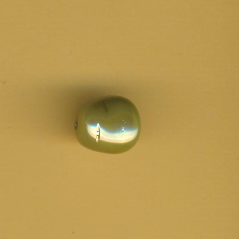 14350452 Glaswachsperle Barock 11x12mm avocado