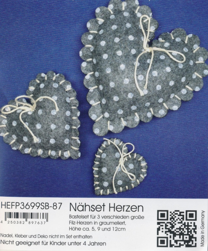 hefp3699sb87_Filz-Nähset-Herzen-grau-meliert