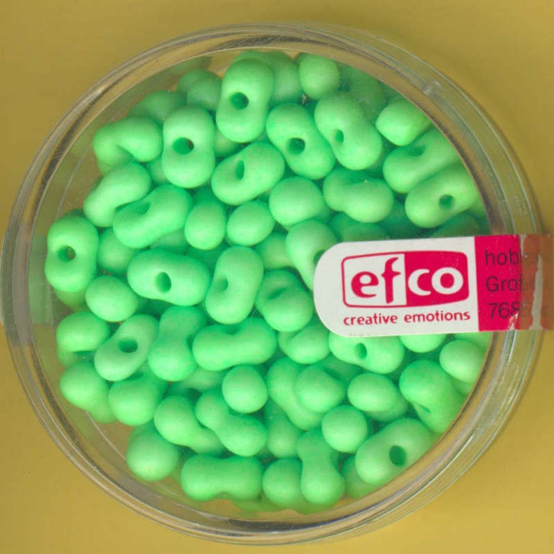 1060961 Farfalle Perlen 6,5x3,2mm NEON grün opak matt 17g